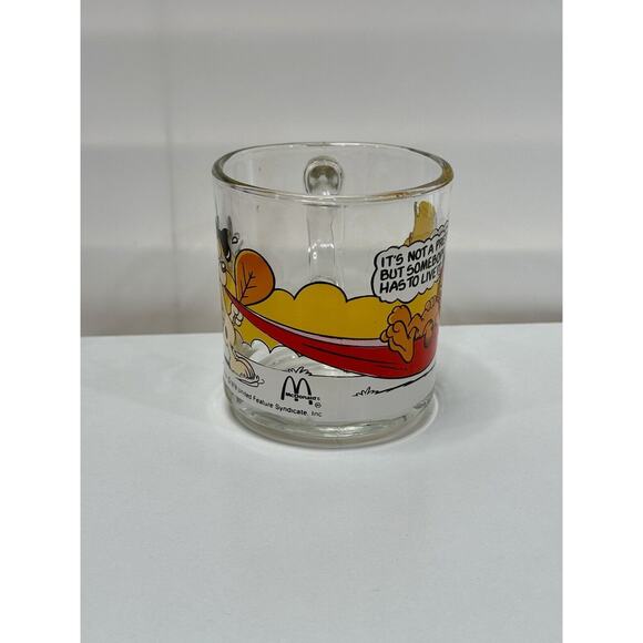 1978 McDonald's Garfield Glass Coffee Cup Mug VINTAGE - Picture 2 of 5